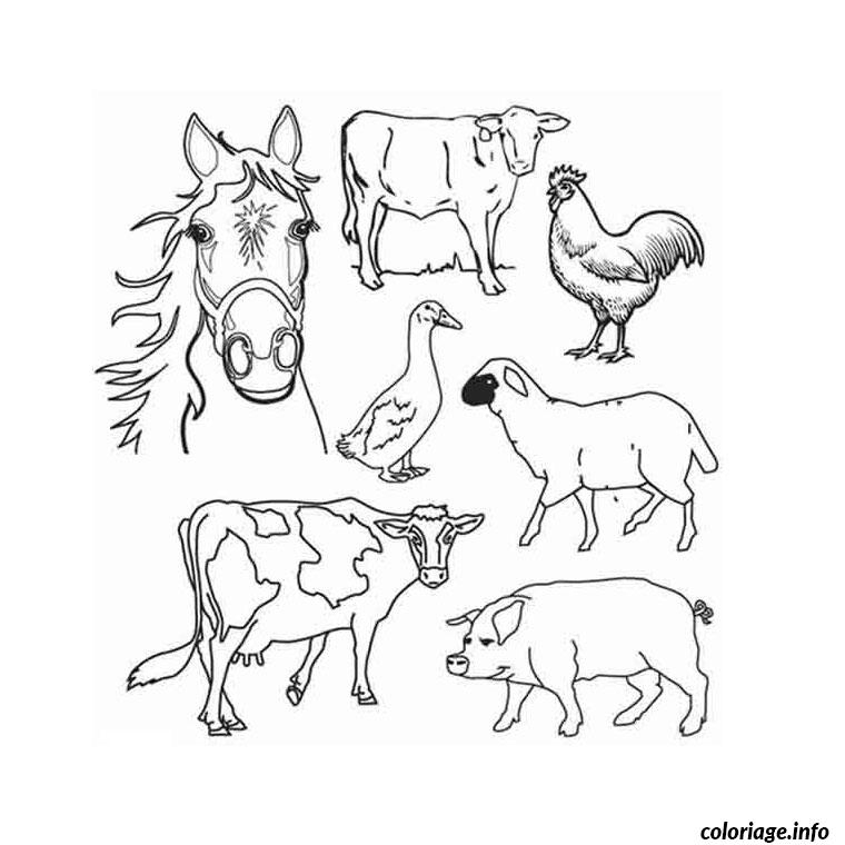 Coloriage Ferme Et Animaux Dessin Animaux À Imprimer dedans Coloriage Animaux De La Ferme À Imprimer Gratuit