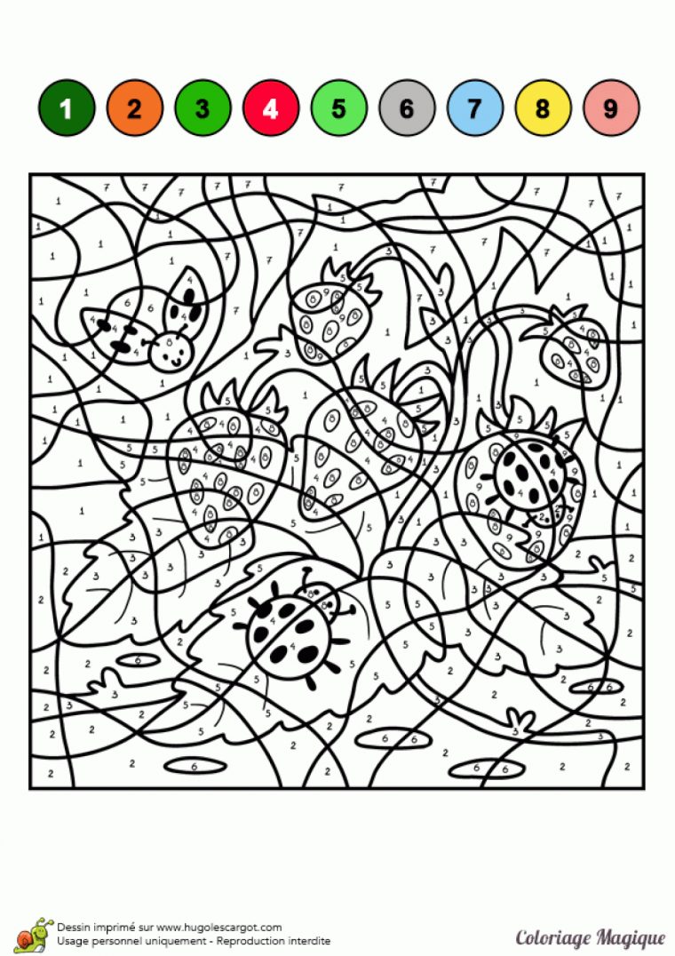 Coloriage Fr: Coloriage Magique Fruits Maternelle à Coloriage Magique Nombre 7