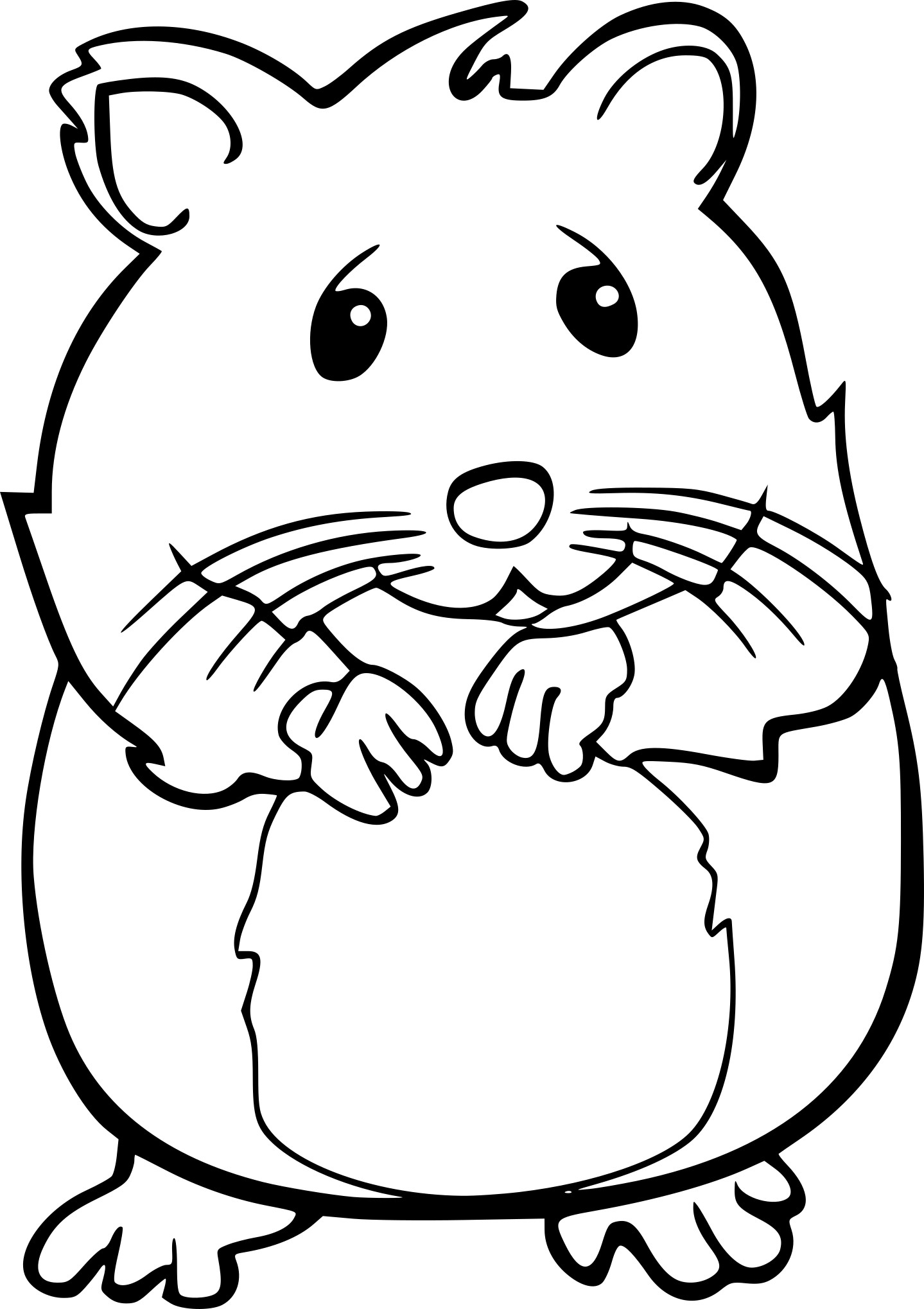 Coloriage Hamster À Imprimer avec Dessin A Colorier Facile Animaux