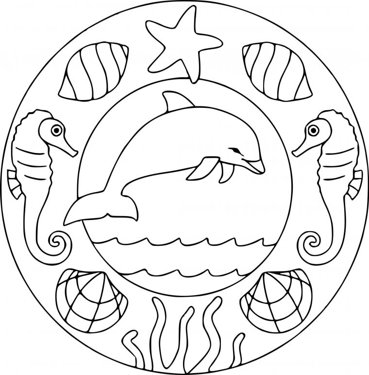 Coloriage Imprimer Mandala Dauphin – Coloriage Imprimer concernant Coloriage Mandala Animaux À Imprimer Gratuit