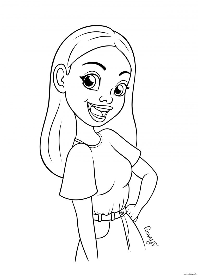 Coloriage Jeune Fille Adolescente Dessin Fille Ado À Imprimer intérieur Coloriage En Ligne Pour Ado