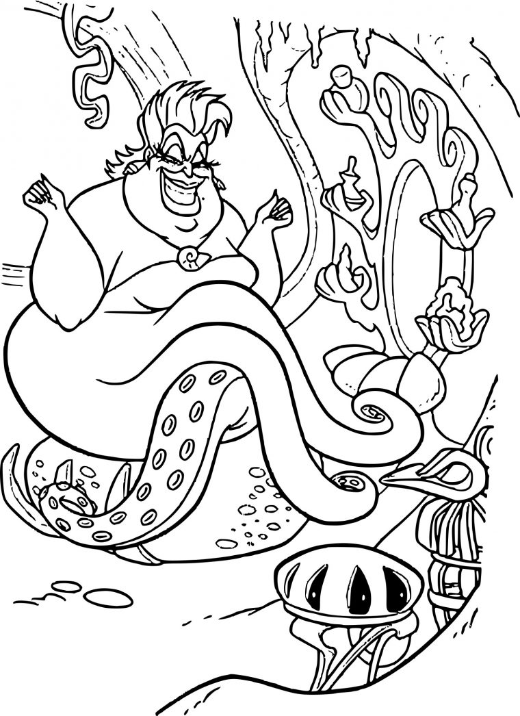 Coloriage La Petite Sirène Ursula À Imprimer Sur Coloriages pour Dessin De Sirene A Colorier Et A Imprimer