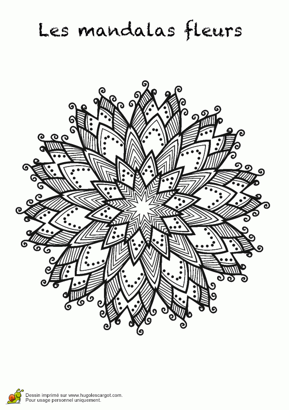 Coloriage Les Mandalas Fleurs Sur Hugo 28 Sur Hugolescargot destiné Coloriage Mandala Jeux Gratuits En Ligne