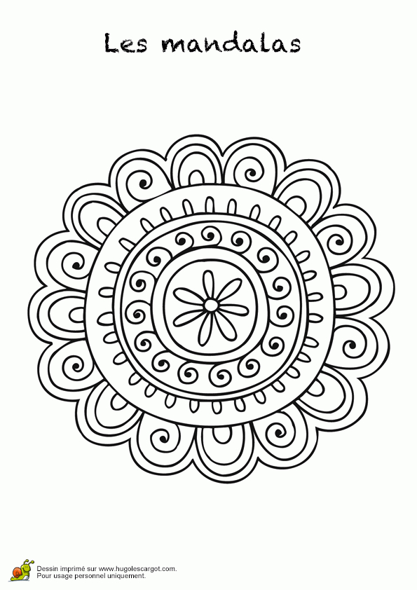 Coloriage Les Mandalas Sur Hugo 04 Sur Hugolescargot destiné Coloriage Mandala Jeux Gratuits En Ligne