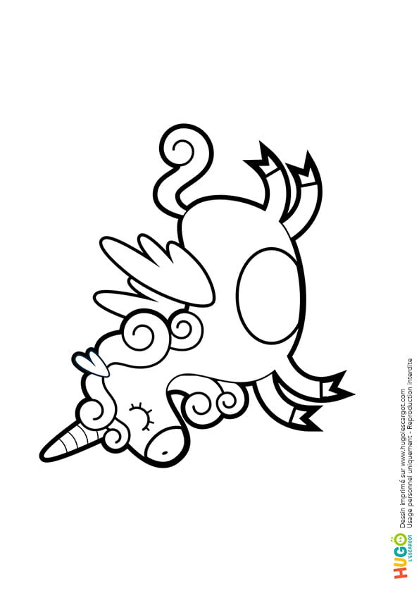 Coloriage Licorne Kawaii En Ligne Gratuit À Imprimer encequiconcerne Hugo L&#039;Escargot 6 Coloriage