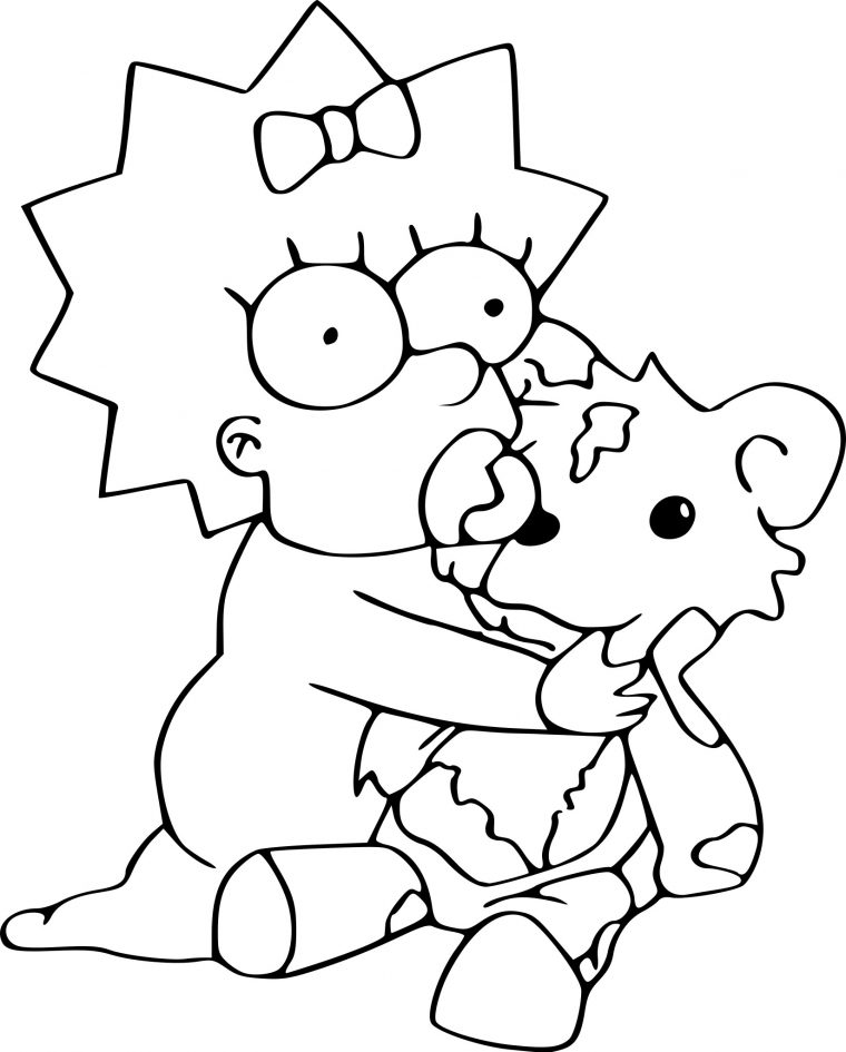 Coloriage Maggie Simpson Dessin À Imprimer Sur Coloriages destiné Dessin A Colorier Et Imprimer Simpsons