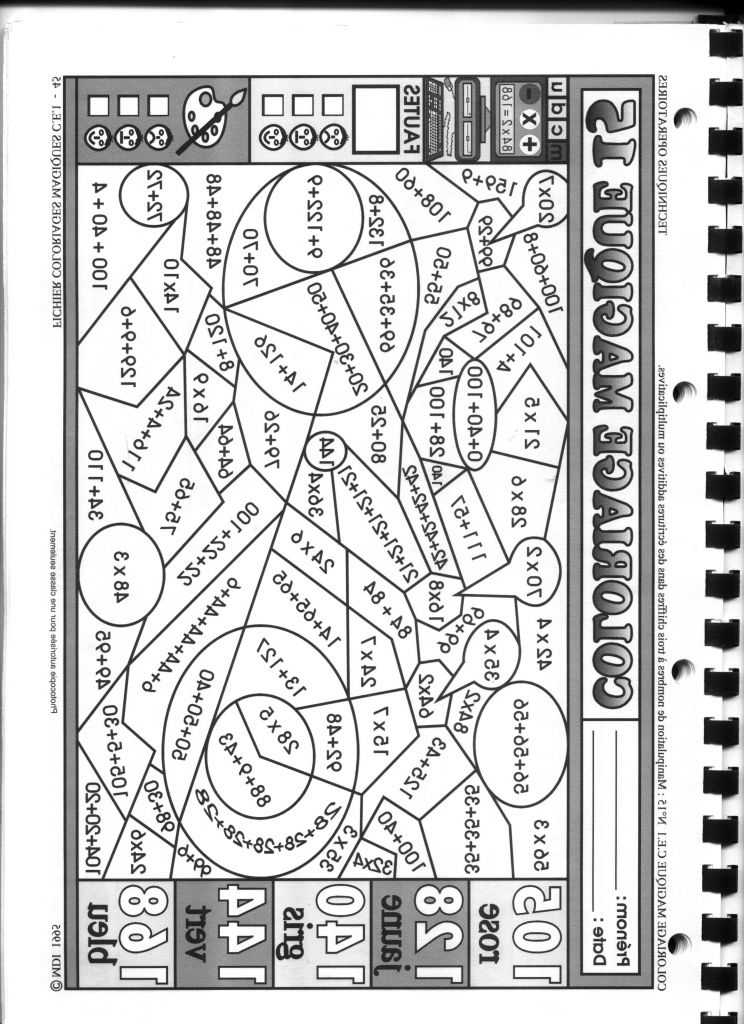 Coloriage Magique Ce2 Maths Nouveau Photos Coloriage Magique Tables De encequiconcerne Coloriage Magique Ce2 Multiplication