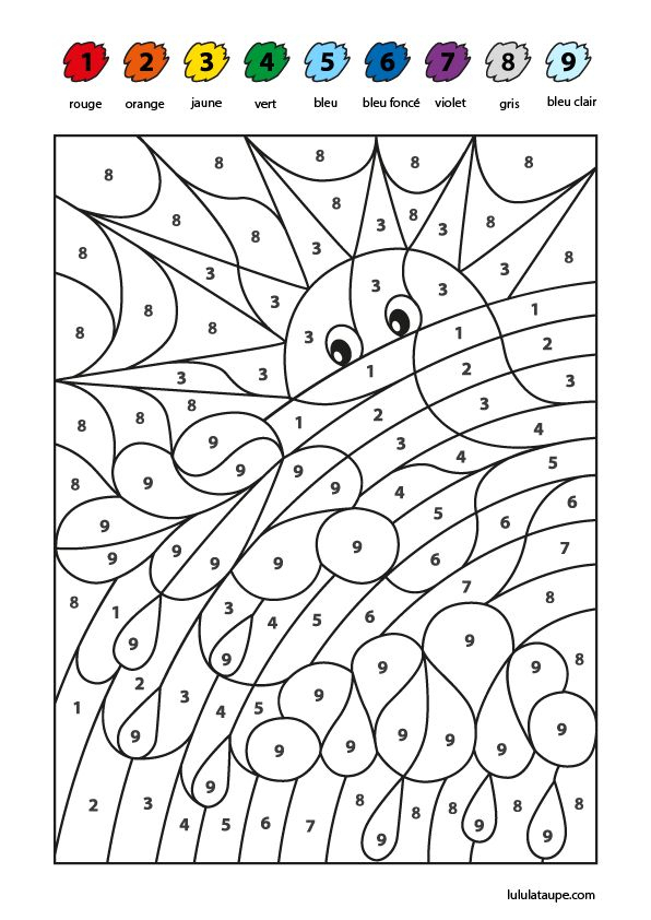 Coloriage Magique, Chiffres De 1 À 9 - Lulu La Taupe, Jeux Gratuits destiné Coloriage Magique 9 Ans A Imprimer