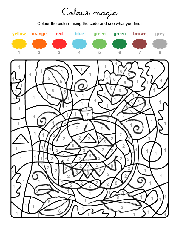 Coloriage Magique, Coloriage Numéroté, Coloriage Halloween concernant Coloriage En Ligne Numéroté