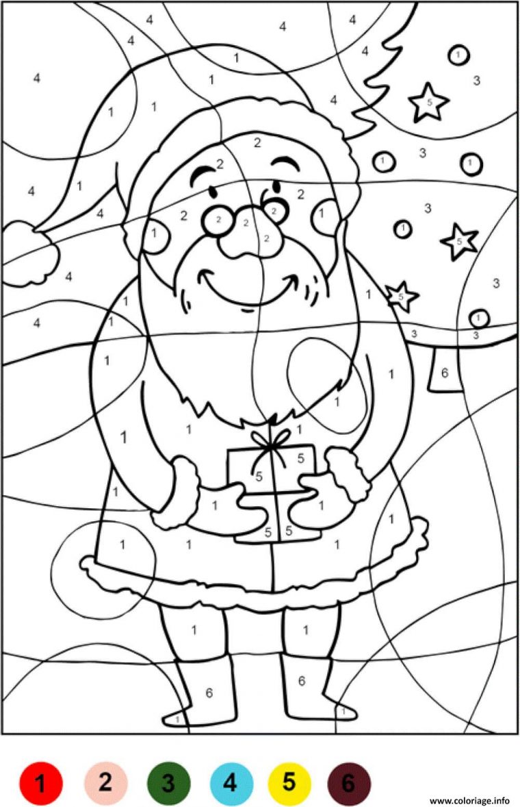 Coloriage Magique De Noel Chiffre Numero Dessin Magique Noel À Imprimer dedans Coloriage En Ligne Noel