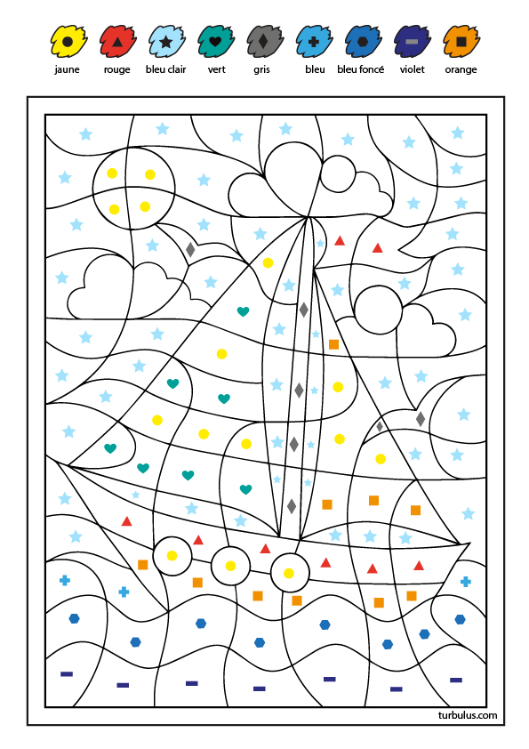 Coloriage Magique, Formes Et Couleurs – Turbulus, Jeux Pour Enfants à Dessin Coloriage Magique