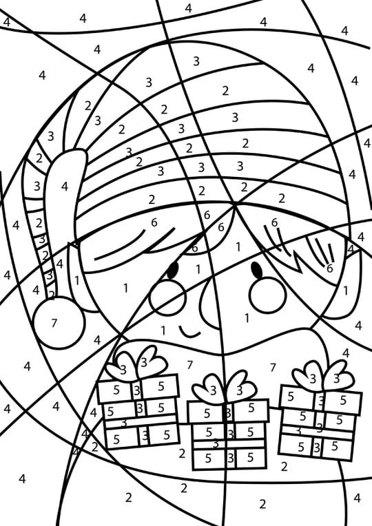 Coloriage Magique Lutin Et Cadeaux De Noël | Art, Sheet Music, Decor Styles avec Décoration De Noël Hugo L'Escargot