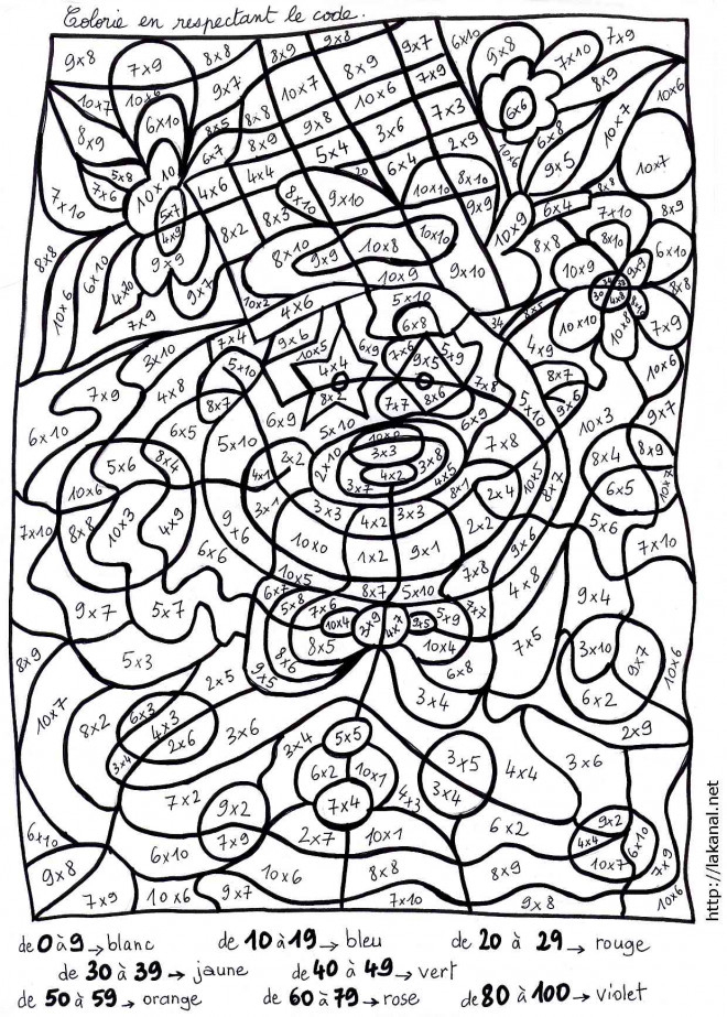 Coloriage Magique Mathématique Dessin Gratuit À Imprimer serapportantà Coloriage Magique Division