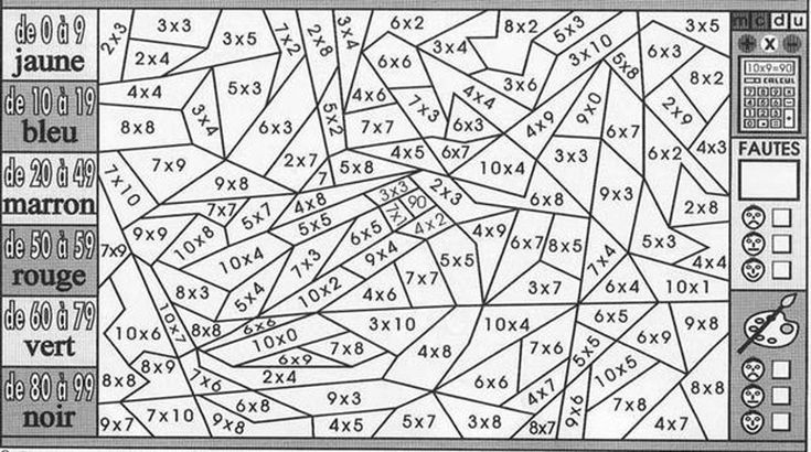 Coloriage Magique Multiplication Cm2 | Coloriage Magique Multiplication avec Cm2 Coloriage Magique