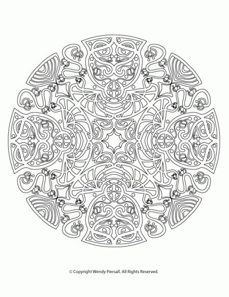 Coloriage-Mandala-Anti-Stress-58 – Dessin De Mandala avec Coloriage Mandala Janvier