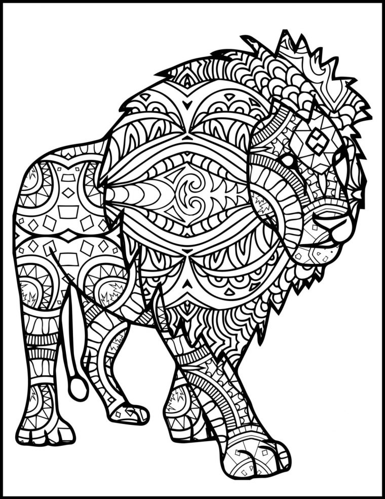 Coloriage Mandala – Coloriage Mandala Animaux Lion À Imprimer encequiconcerne Lion Coloriage Mandala