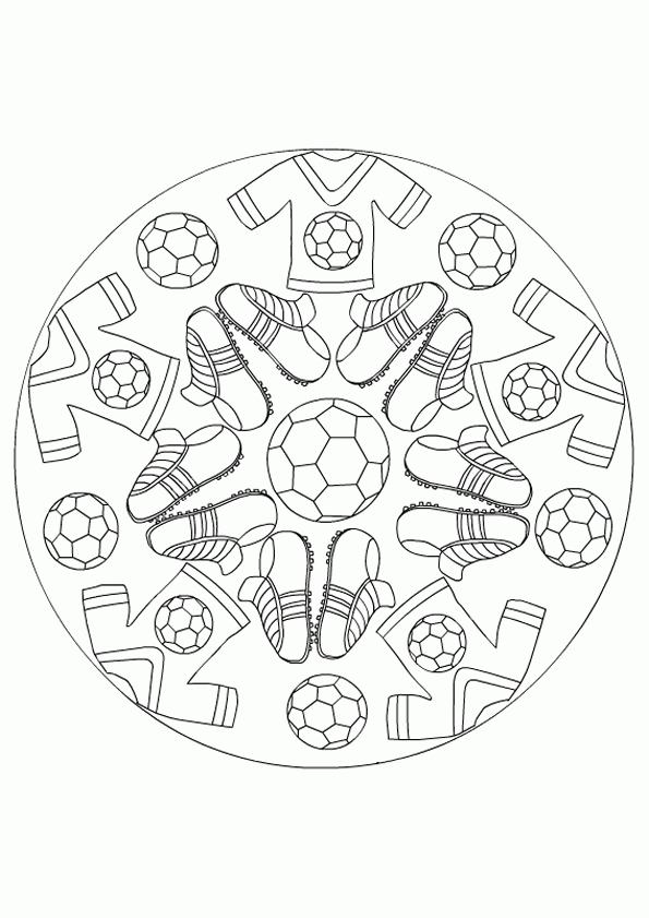 Coloriage Mandala Maillots Football Sur Hugolescargot tout Jeu Jeu Jeu De Coloriage Mandala