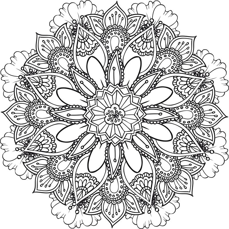 Coloriage Mandalas À Imprimer - Créapassions | Coloriage, Coloriage à Coloriage Krokmou Mandala