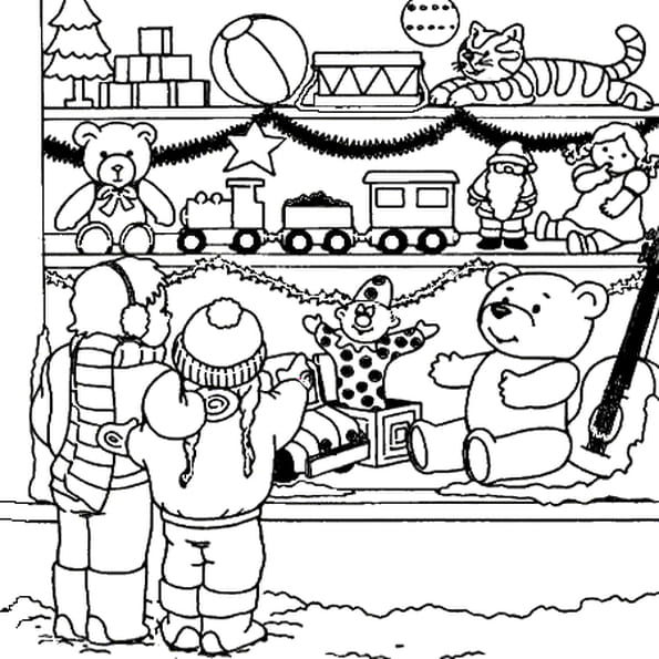 Coloriage Marché De Noël En Ligne Gratuit À Imprimer serapportantà Coloriage En Ligne Noel