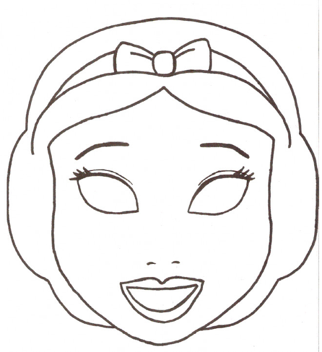 Coloriage Masque Blanche Neige Dessin Gratuit À Imprimer intérieur Masque De Carnaval Coloriage En Ligne Gratuit