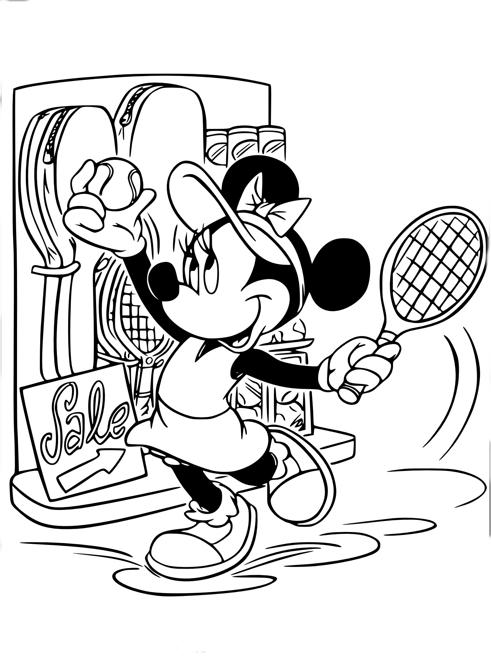 Coloriage Minnie Joue Au Tennis À Imprimer destiné Coloriage Dessin A Imprimer Gratuit