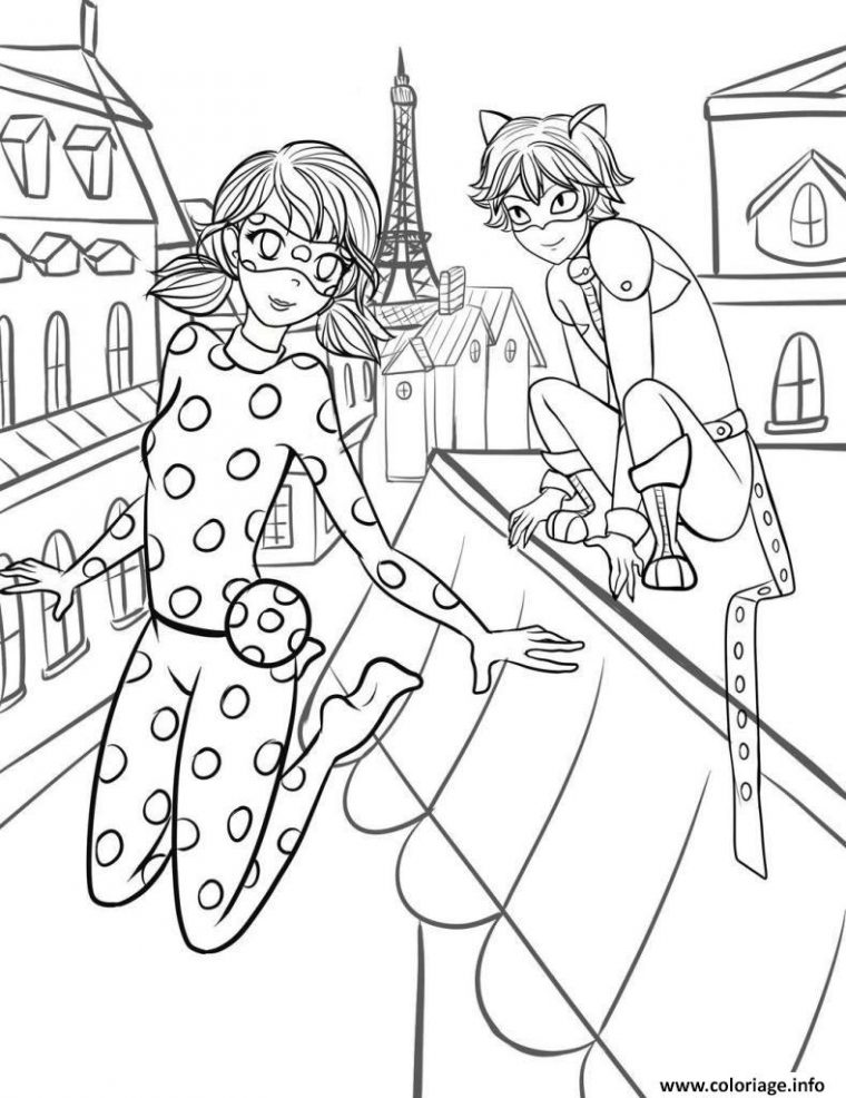 Coloriage Miraculous Dans La Ville De Paris En Amoureux Dessin Ladybug destiné Dessins Miraculous A Imprimer Gratuit