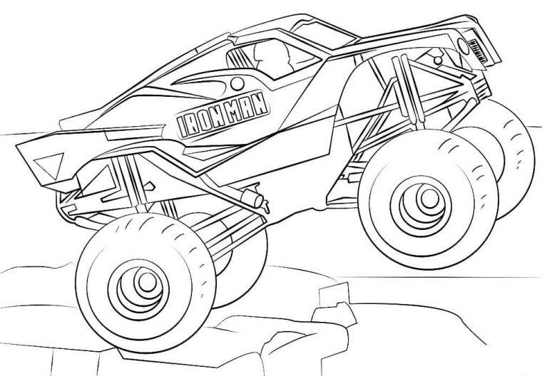 Coloriage Monster Truck Gratuit À Imprimer | Wonder Day à Dessin A Colorier Monster Truck A Imprimer