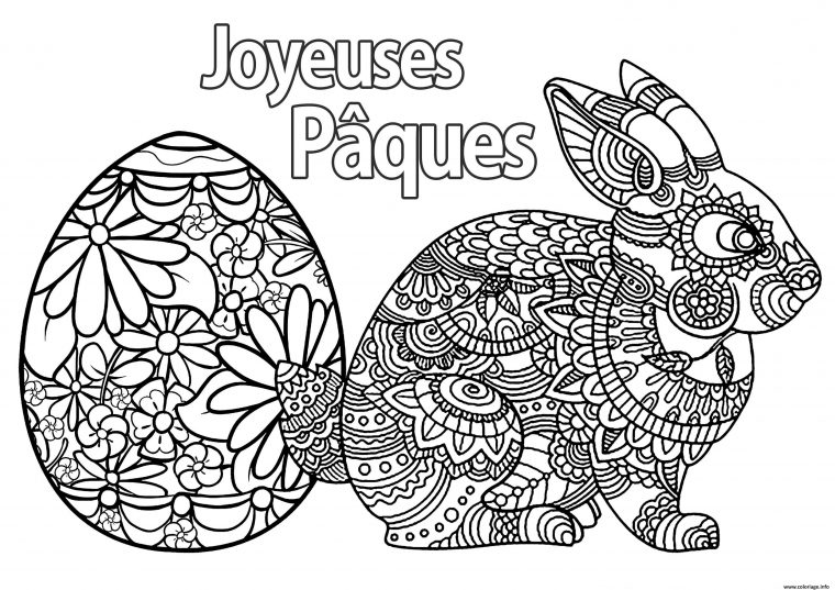 Coloriage Oeuf Et Lapin De Paques Joyeuse Paques Dessin Paques À Imprimer avec Coloriage En Ligne Oeuf De Paques