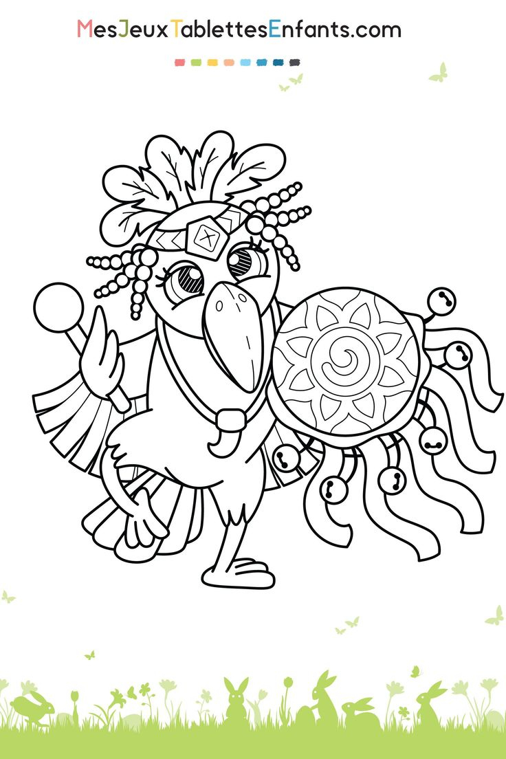 Coloriage Oiseau Sorcier Magique Enfant En 2021 | Coloriage, Dessin pour Oiseau Coloriage Magique