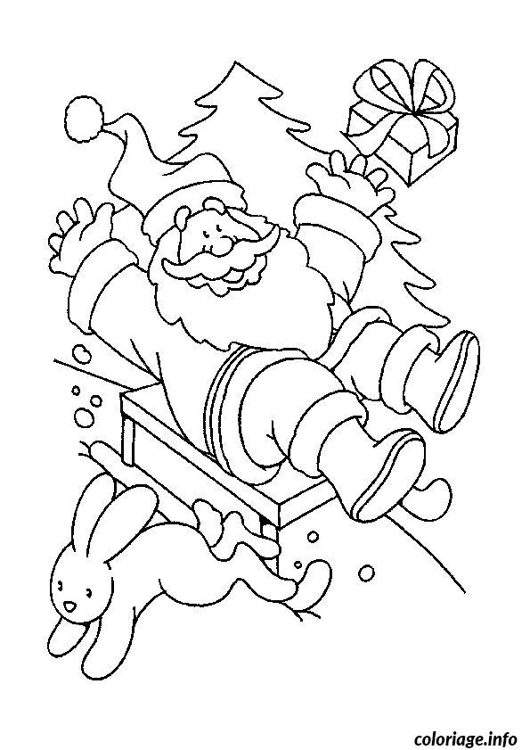 Coloriage Pere Noel Luge Glisse Dessin Pere Noel À Imprimer encequiconcerne Coloriage En Ligne Noel Gratuit