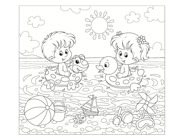 Coloriage Plage : 30 Dessins À Imprimer Gratuitement avec Dessin A Colorier Facile Sur La Plage