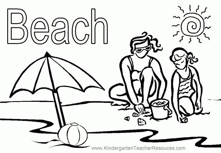 Coloriage Plage À Imprimer Pour Les Enfants – Cp21375 intérieur Dessin A Colorier Facile Sur La Plage