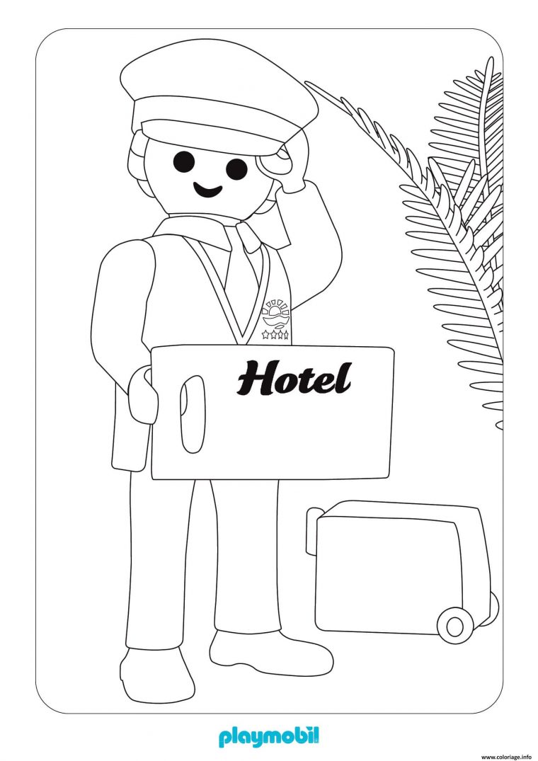 Coloriage Playmobil Hotel Dessin Playmobil À Imprimer dedans Dessin A Colorier Facile Pdf