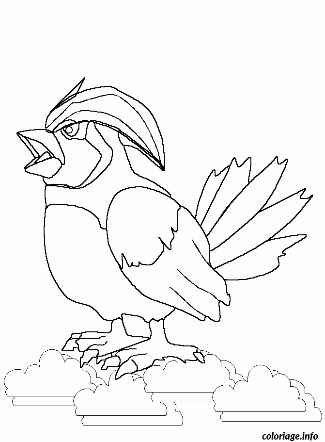 Coloriage Pokemon 017 Pidgeotto Dessin intérieur Coloriage En Ligne Pokemon