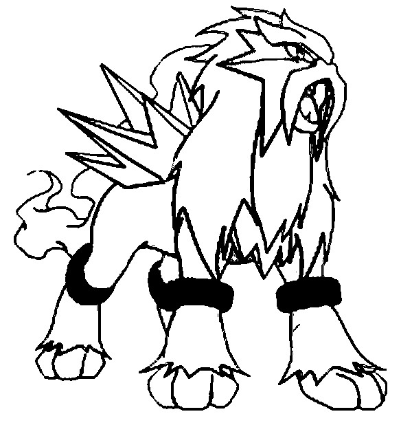 Coloriage Pokemon Entei – Dessin A Imprimer Du Pokemon Suicune Entei Et à Dessin A Imprimer Du Pokacpon Raikou