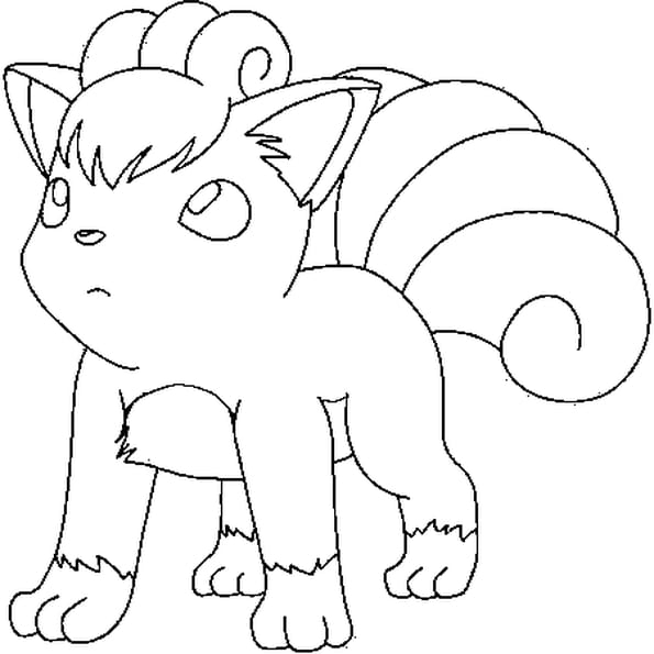 Coloriage Pokémon Goupix En Ligne Gratuit À Imprimer concernant Coloriage En Ligne Anime