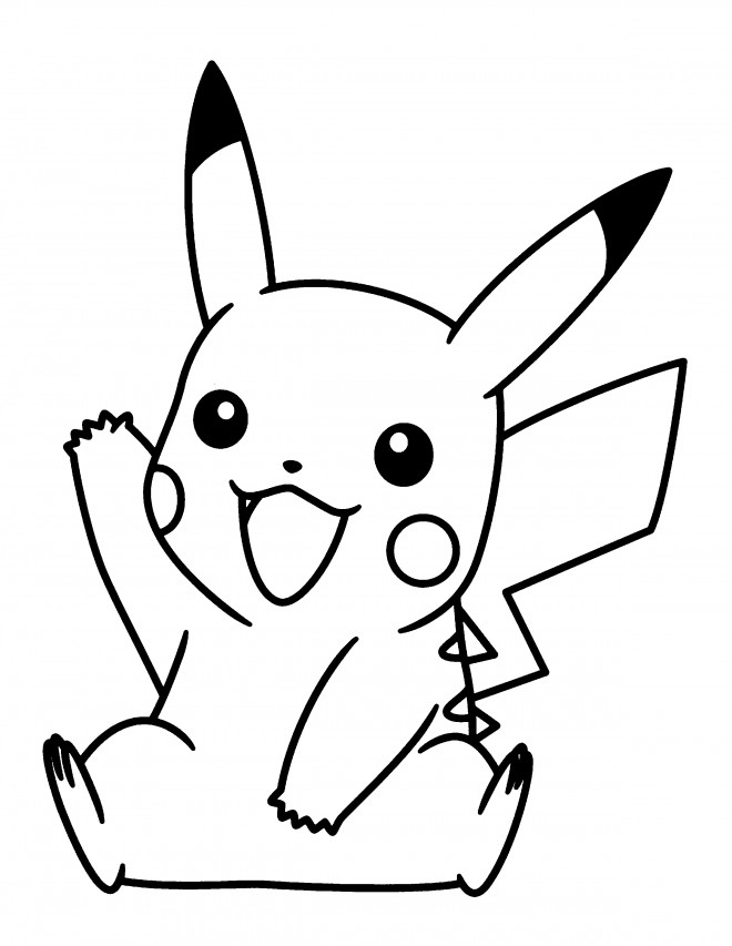 Coloriage Pokémon Pikachu Te Salue Dessin Gratuit À Imprimer tout Coloriage Pokemon A Imprimer Gratuit