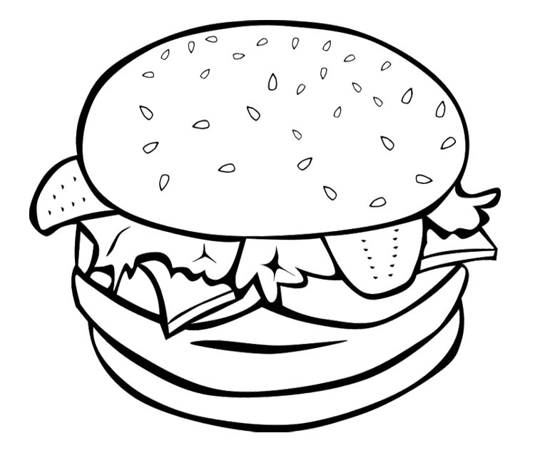 Coloriage Repas À Imprimer Pour Les Enfants – Cp22954 serapportantà Dessins A Colorier Hamburger Chat