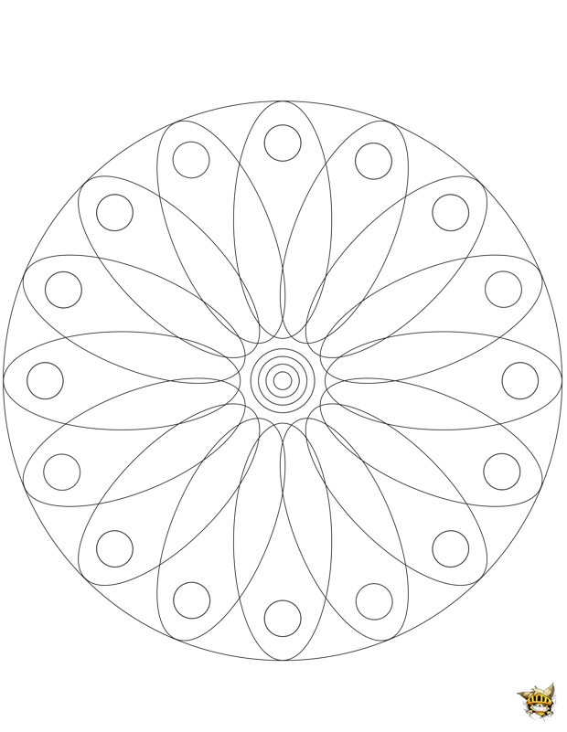 Coloriage : Rosace À Colorier Mandala à Coloriage Mandala Jeux Gratuits En Ligne