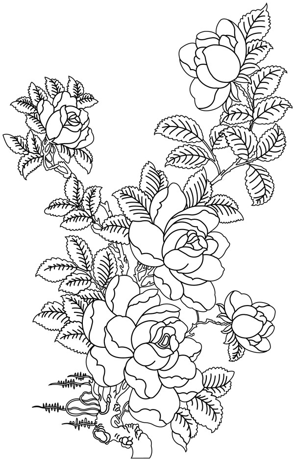 Coloriage Roses Mandala Dessin Gratuit À Imprimer destiné Dessin A Colorier Facile Rose