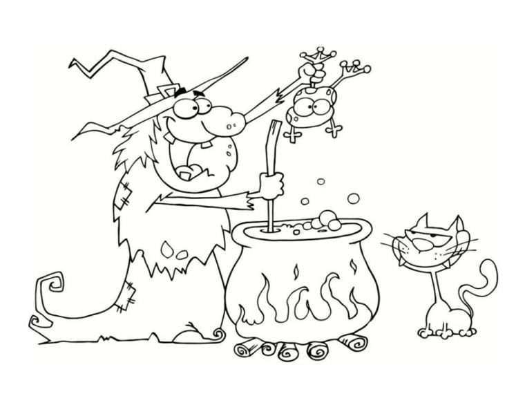 Coloriage Sorcière : Les Modèles À Imprimer serapportantà Coloriage Experience Scientifique