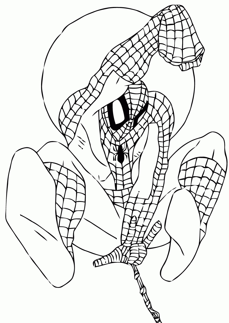 Coloriage Spiderman À Imprimer Pour Les Enfants - Cp24537 avec Dessin A Colorier Gratuit A Imprimer Spiderman