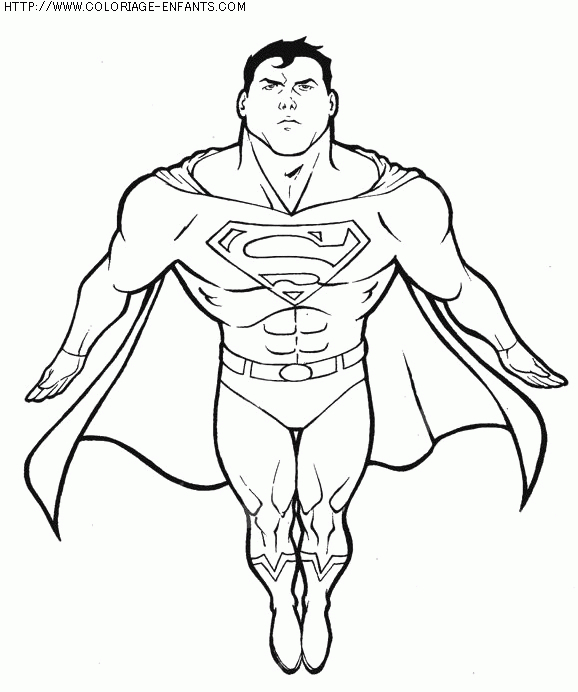 Coloriage Super Heros Superman À Imprimer Et À Colorier encequiconcerne Dessin De Superman A Colorier Et A Imprimer