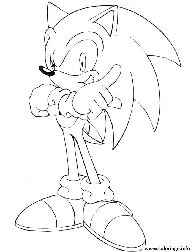 Coloriage Super Sonic 138 Dessin Sonic À Imprimer intérieur Dessin A Colorier Facile Sonic