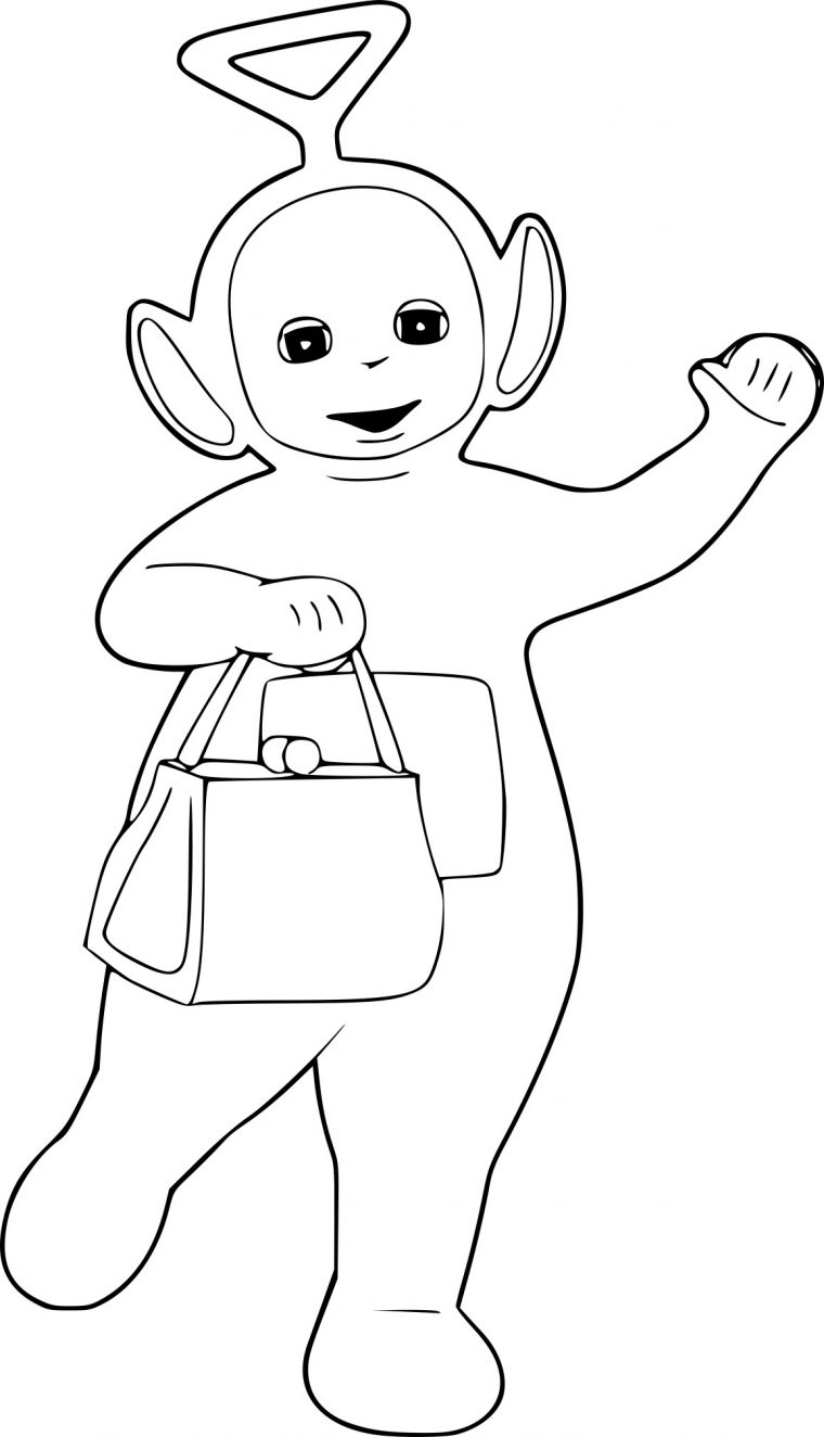 Coloriage Teletubbies Tinky Winky À Imprimer pour Dessin A Colorier Facile A Imprimer