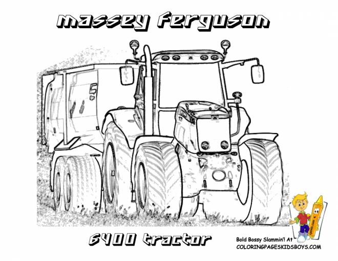 Coloriage Tracteur Remorque Massey Ferguson Dessin Gratuit À Imprimer encequiconcerne Dessin A Colorier A Imprimer Tracteur