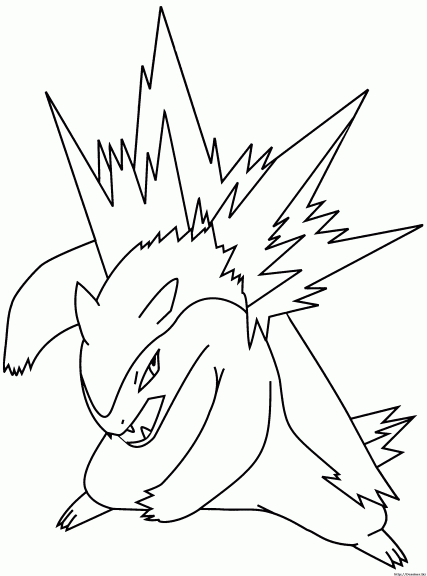 Coloriage Typhlosion Pokemon À Imprimer destiné Dracolosse Dessin A Imprimer