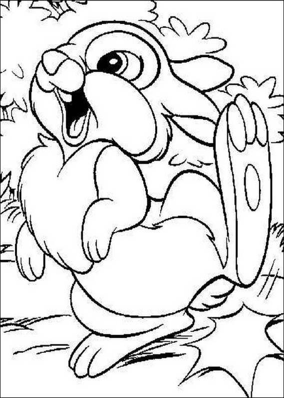 Coloriage Un Lapin Dessin Animé Dessin Gratuit À Imprimer pour Coloriage Animaux À Dessiner