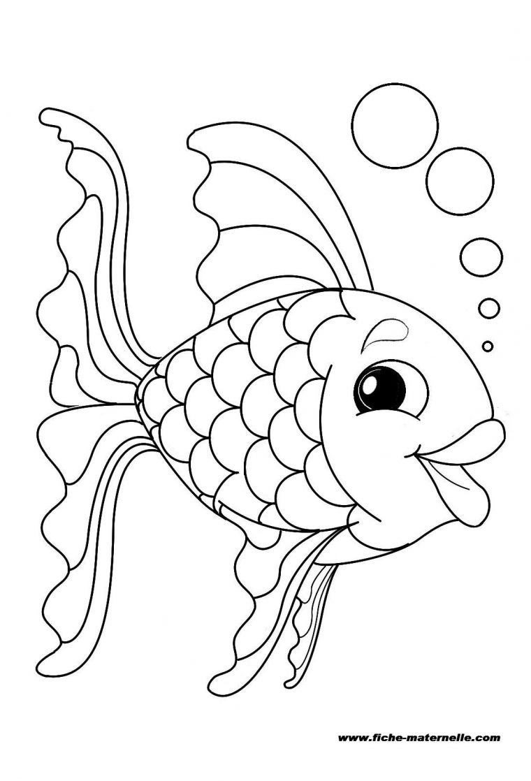 Coloriage : Un Poisson | Coloriage Poisson, Coloriage Gratuit pour Coloriage Animaux Gratuits Imprimer