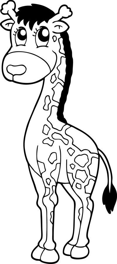 Coloriage : Une Girafe – Turbulus, Jeux Pour Enfants serapportantà Coloriage À Imprimer Animaux 4 Ans